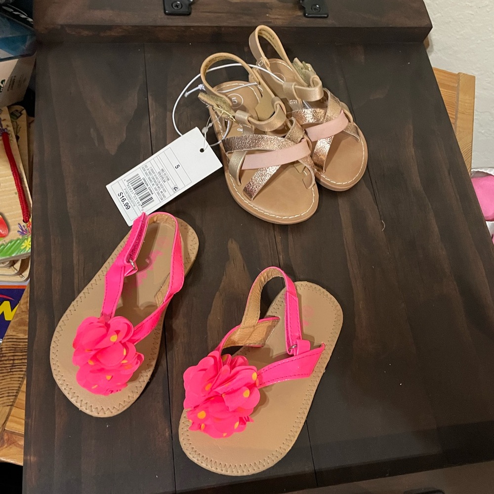 Toddler sandals new with tags ONE PAIR ONLY PINK ARE SOLD